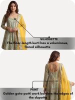 Leriya Fashion Women's Rayon Printed Anarkali Kurta and Pant with Dupatta Set | 3-Piece Printed Anarkali Kurti Set | Ethnic Festive & Office Wear Suit for Women | Elegant Suit Set for Woman - Image 4