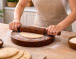 Wooden Chakla Belan Set for Roti Making – Sheesham Wood Rolling Pin with Board | Non-Slip Base | Handcrafted Traditional Kitchenware (Acacia Wood) - Image 5