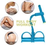 KLIMET Pull Reducer Training Bands Resistance Pedal Exerciser | 4 Tube Body Puller for Home Workout, Yoga & Crossfit | Arm, Leg, Tummy & Full Body Exercise Equipment for Men & Women - Image 5