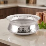 GS Aluminium Biryani Handi Pot with Lid | Hammered Dhari Patiya Finish Tope Patila Vessel | Multipurpose Cooking & Serving Utensil for Kitchen, Size 11, 19 cm, 1300 ML. - Image 3