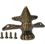 Tia® | Small Stylish Miniature Metal Hardware for Wooden Jewellery Box, Gift & Cash Boxes & Small DIY Works- (4, Broonze Antique Corner Leg-60x40mm) - Image 3