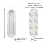 4Pc White Self Adhesive Sliding Handle For Glass Window Door Cabinet Cupboard Drawer Wardrobe Plastic Auxillary Hardware Pulls, Pull Handle, Polished - Image 3
