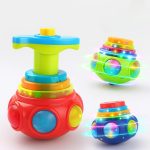 Spinning Lattu Toy with LED Lights Music Rotating Top Educational Kids Birthday Gift Pack of 1 - Image 6