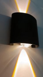 Metal 2 Watts 2 Ray Oval Warm White Color Up Down Led Outdoor Indoor Ip65 Exterior Wall Step Light Fixture Waterproof Lamp - Image 2