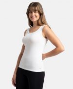 Jockey A113 Women Super Combed Cotton Rib Fabric Slim Fit Solid Tank Top - Image 2