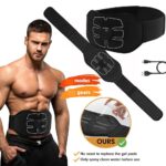 ABS Stimulator, Abdominal Toning Workout Belt Portable, Ab Stimulator Home Office Fitness Workout Equipment, USB Rechargeable Gear for Men and Women Black - Image 4