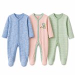 StarAndDaisy Baby Cotton Full Sleeves Romper Set of 3 for Newborn Bodysuit | 3 Piece Jumpsuit for Baby boys & girls Clothing Set, Soft Cotton Romper Bodysuit