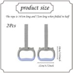 Pull Up Bar for Home for Kids, Gymnastics Equipment for Kids, Kids Hanging Rod for Height, Monkey Bar for Home for Kids, Kids Exercise Equipment for Home, 1.45 Meters Length Adjustable Gray Rings - Image 2
