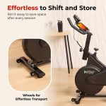 Fitkit by Cult FK7001 Spin Bike with 6Kg Flywheel, LED screen, Adjustable Brake Pad Resistance with Belt Drive System for Fitness at Home Workouts|Max Weight : 110 kg (Black) - Image 8