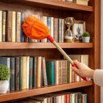 Dusting Orange Cloth with Handle | Removable Cotton Dry Cleaning Duster Jhatki | for Home, Office & Furniture Cleaning | Reusable Washable Jhatakni | Pack of 2 - Image 4