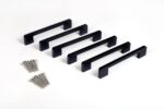 Stainless Steel 4 Inches Kitchen Cabinet & Drawer Handles, Dark Matt Black Handles, Furniture & Door Pull Handles, Pack of 12 Pieces