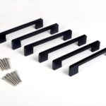 Stainless Steel 4 Inches Kitchen Cabinet & Drawer Handles, Dark Matt Black Handles, Furniture & Door Pull Handles, Pack of 12 Pieces