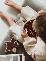 Lacing Toy for Toddlers Montessori Threading Fine Motor Skill Development Educational Preschool Learning Activity Cloud Shape Baby Hand Eye Coordination Toy (Brown) - Image 5