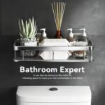 Self Adhesive Bathroom Shelf for Wall Shelf Organizer Wall Mounted Bathroom Shelves Rack Holder Stand for Bathroom Accessories Organiser Without Drill and with Drill - Pack of 2 - Image 4