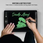 Portronics Ruffpad 8.5E Re-Writable LCD Writing Pad with Screen 21.5cm (8.5-inch) for Drawing, Playing, Handwriting Gifts for Kids & Adults,(Black) - Image 4