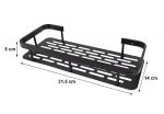 MosQuick® 2 pcs Plastic Bathroom Organiser Without Drill Wall Mounted Shelf Organizer Bathroom Shelves Rack Holder washroom Storage Organizer Shelf for Kitchen Bath Room Accessories Items (Black) - Image 2