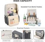 Winnies Diaper Bag for Mothers – 2-in-1 Travel Backpack & Tote with USB Charging Port, Anti-Theft Pocket, Insulated Bottle Holders & Multiple Compartments - Image 3