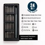 24 in 1 Precision Screwdriver Set, Magnetic Electronics Repair Tool Kit Compatible for PC, Laptop, iPhone, PS4, PS5, Xbox, Camera, Computer, Tablet - Image 3