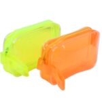Transparent Pen, Pencil Pouch for College, School and Office I Makeup Bag I Multipurpose Stationery and Travel Bag (Neon)