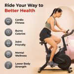 Fitkit by Cult FK7002 Spin Bike with 6Kg Flywheel, Brake Pad Resistance for Fitness at Home Workouts|LCD Screen|Max Weight Capacity: 120 kg (Black) - Image 6