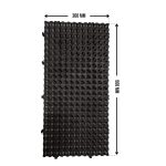 MAHIRA Garden Drain Cell Mats Polypropylene Drain Cell and 20mm Drainage Mat for Terrace/Kitchen Garden Drain Cell 20mm (Black, 500 x 250 x 20mm) - Pack of 4 - Image 2