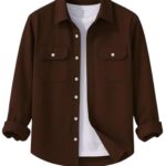 DEELMO Men’s Stylish Cotton Blend Casual Shirt || Full Sleeve Button-Down Shirt with Dual Flap Pockets || Comfortable Breathable Fabric || Perfect for Casual Office and Outing Wear