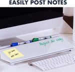 Quartet Infinity Dry Erase Glass Desktop Table Top Board with Marker & Tray, Non-Magnetic Whiteboard with bottom storage, Desktop Glass pad for School, Office, 1.5 x 0.5 feet, 46 x 15cm, 18 x 6 inches - Image 5