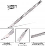 Worison 3pc Detail Pen Cutter with 15 Interchangeable Sharp Blades for Carving, Mat Cutting, Paper Cutting etc - Image 4