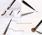 Nail Art Brush Set, Builder Painting Design Detail Drawing Brushes Dotting Pen Double-Ended French Liner For Gel Polish Manicure Tools Acrylic Home DIY Salon Use Women Brown - Image 3