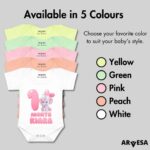 ARVESA Customised Baby Name 1 Month Baby Milestone Romper for Baby Boy and Baby Girl Cotton 0–12 Months Design no 246-1 Month - Image 4