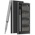 Dyazo 24-in-1 Precision Screwdriver Kit | Professional Hardware Tool Set with Magnetic Handle & Interchangeable Bits | Compact & Portable Case for Electronics, Mobile, PC, Watch & Home Repair (Black)