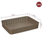Bel Casa Royal A4 Tray - Pack of 4 I Desk & Drawer Organizer, File Holder & Storage Tray for Home Kitchen and Office Use - Lt Brown - Image 2