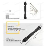 Sunkizzrs® 20 Pcs HSS Mini Twist Drill Bits Set (0.3-1.6mm) with Hand Pin Vise — Micro HSS Push Drill — Precision Hand Tool for Resin Arts Crafts/Model Making/Wood/DIY (21) - Image 7