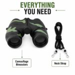 Monex Stationary Kids Camouflage Binoculars 4X Magnification for Boys & Girls | Outdoor Adventure Explorer Toy | Bird Watching, Camping, Hiking & Nature Exploration Educational Gift for Children - Image 2