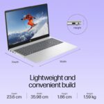 HP 15 Smartchoice, 13th Gen Intel Core i3-1315U(8GB DDR4,512GB SSD) FHD, Anti-Glare, Micro-Edge, 15.6''/39.6cm, Win11, M365(1yr)*Office24, Silver,1.59kg, fd0572TU, FHD Camera w/Shutter, Backlit Laptop - Image 9