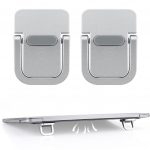 2 Pcs Mini Laptop Riser Stand, Alloy Steel Portable Foldable Stand, Invisible Silicone for Laptop, Tablet & Keyboard – Pack of 1 Set
