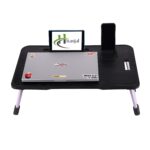 Study Table Bed Table Premium Laptop Table/Foldable and Portable Wooden/Writing Desk for Office/Home/School (A NEW Black) - Image 2