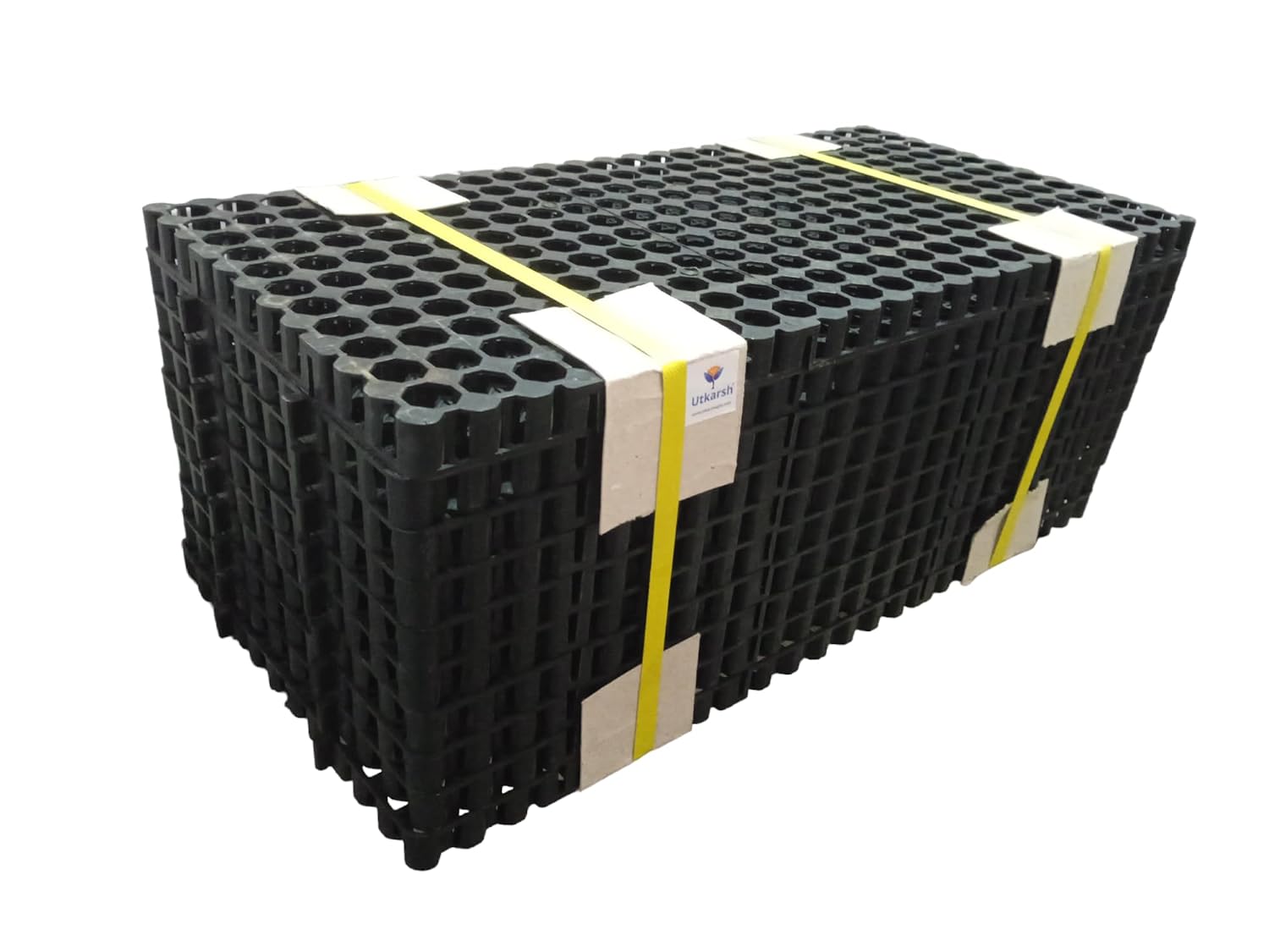 611myrlrLCL._SL1500_.jpg Utkarsh Garden Drainage Cell Mats (Thickness: 20 mm) Terrace/Kitchen Garden | Heavy-Duty, Highly Durable Polypropylene Water Drain Cell Mats for Indoor-Outdoor Home Garden | Pack of 10 - Image 1