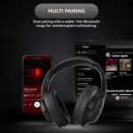 Amazon Basics Pro Series Wireless Noise Cancelling ANC Over Ear Headphone | Bluetooth Headset | USB Charging | 10 m Paring Distance | 74 Hours Battery Life | 40 mm Drivers | IPX4 Rated (Black) - Image 6