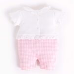 BABY GO Baby Girls Cotton Romper | Short Sleeve Newborn Onesie Jumpsuit | Soft Breathable Infant Summer Outfit | Cute Printed Snap Button Closure Playsuit | One Piece Dress for Baby - Image 3
