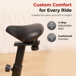 Fitkit by Cult FK7001 Spin Bike with 6Kg Flywheel, LED screen, Adjustable Brake Pad Resistance with Belt Drive System for Fitness at Home Workouts|Max Weight : 110 kg (Black) - Image 5