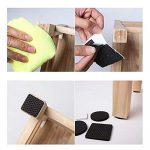 CHUNZEXI Square Rubber Self Adhesive Square Felt Pads Non Skid Floor Protector Furniture Sofa Furniture Chair Balance Pad Noise Insulation Floor Bumper Color: Black - 32 Pcs - Image 5