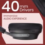 GameSir Bass Wireless Headphones with 40mm Drivers, Deep Bass Stereo Sound, Bluetooth 5.3, Over-Ear Noise Isolation Headset with LED Light, Built-in Mic for PC, Mobile & Laptop (Black) - Image 7