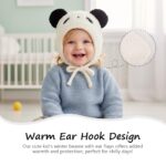 SNOWIE SOFT® Panda Styling Toddler Baby Cap 6-36 Months, Warm Plush Knitted Beanie Winter Cap for Baby Girl Boy with Chin Strap and Cute Ears for Ear Protection, Cozy Outdoor Hat Christmas Gift - Image 6
