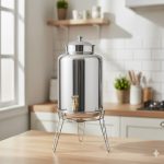 Stainless Steel 3-Leg Water Pot & Matka Stand, Heavy Duty Pot Holder with 8.5-Inch Upper Ring & 7-Inch Lower Ring, Stable Raised Base for Matka, Water Dispenser & Kitchen Storage - Image 8
