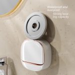 Luxury Waterproof Wall-Mounted Soap Holder with Flip Cover | Dustproof Soap Storage Box | No-Drill Self-Adhesive Soap Case | Bathroom & Kitchen Organizer - Image 3