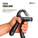 Boldfit Adjustable Hand Grip Strengthener, Hand Gripper With Counter for Men & Women for Gym Workout Hand Exercise Equipment for Forearm, Finger Exercise Power Gripper - 60kg,Alloy Steel,Black - Image 3