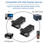 VGA to RJ45 Converter Adapter 15-Pin Male to RJ45 Female Extender Seamless Video Transmission CAT5/CAT6 Ethernet Cable, Plug & Play Compatible with LCD TV PC Projectors Laptops.(1 Pair) - Image 5