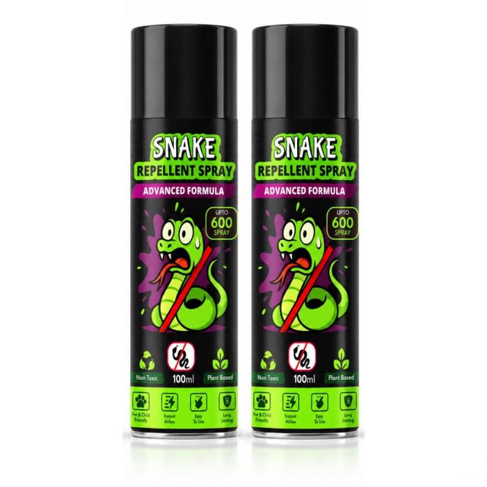 Herbal Snake Repellent Spray 100ml | Plant-Based Non-Toxic Snake Deterrent | Up to 600 Sprays for Indoor & Outdoor Use | Garden, Farm, Home & Warehouse Protection (Pack Of 2)
