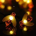 AERYS Solar String Lights Outdoor 21 Ft 30 LED Solar Bee String Lights with 8 Lighting Modes Bumble Bee Lights for Garden Yard Lawn Patio Party Grass Decor (Warm White) - Image 3